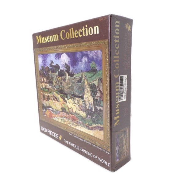 Museum Collection Puzzle 1000 Piece Thatched Cottages at Cordeville by Van Gogh - Picture 3 of 4